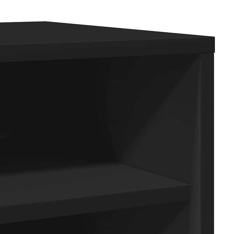 vidaXL 2 db fekete szerelt fa cipősszekrény 31,5 x 35 x 70 cm
