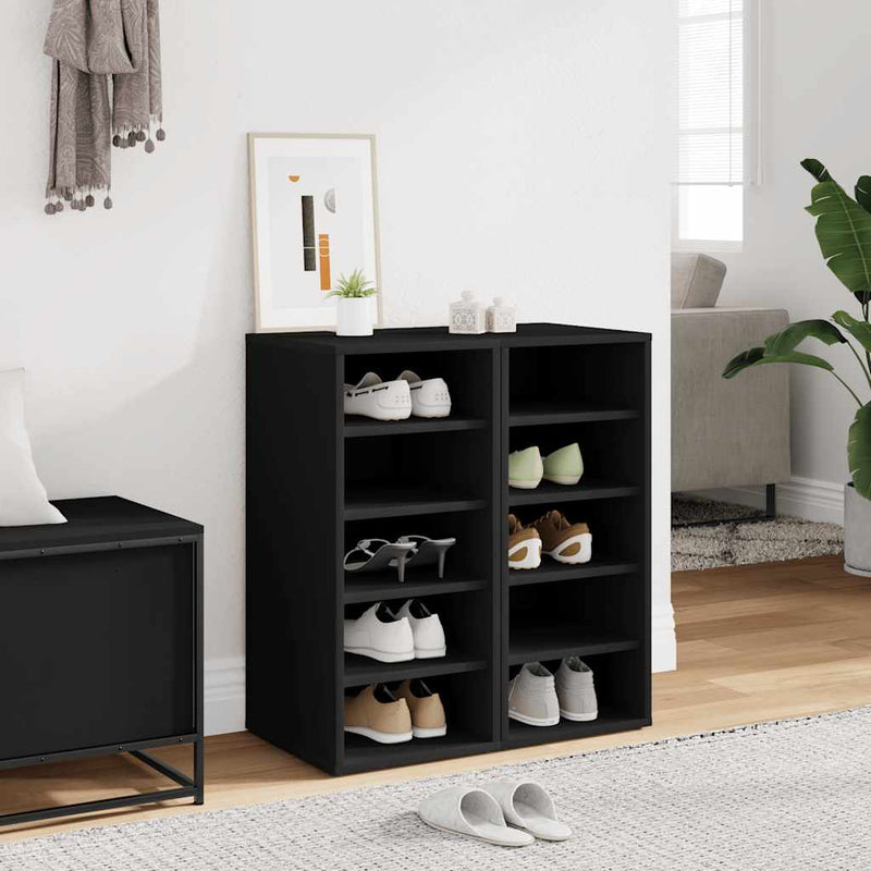 vidaXL 2 db fekete szerelt fa cipősszekrény 31,5 x 35 x 70 cm