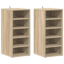 vidaXL 2 db sonoma tölgy színű szerelt fa cipősszekrény 31,5x35x70 cm