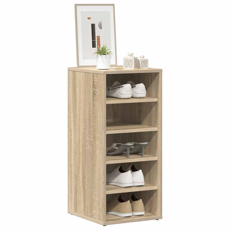vidaXL 2 db sonoma tölgy színű szerelt fa cipősszekrény 31,5x35x70 cm