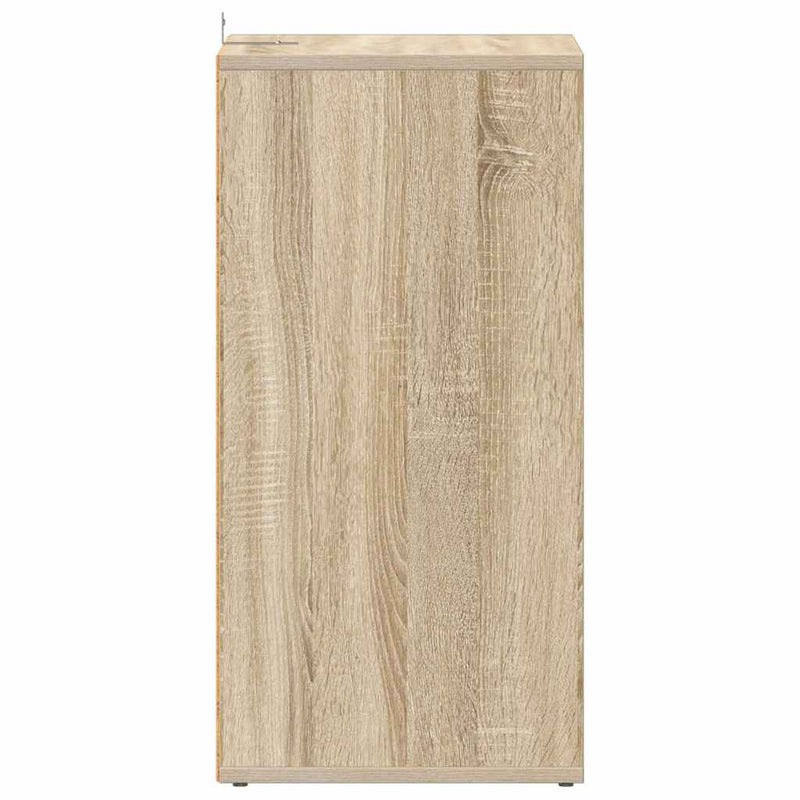 vidaXL 2 db sonoma tölgy színű szerelt fa cipősszekrény 31,5x35x70 cm