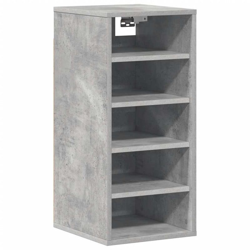 vidaX betonszürke szerelt fa cipősszekrény 31,5 x 35 x 70 cm