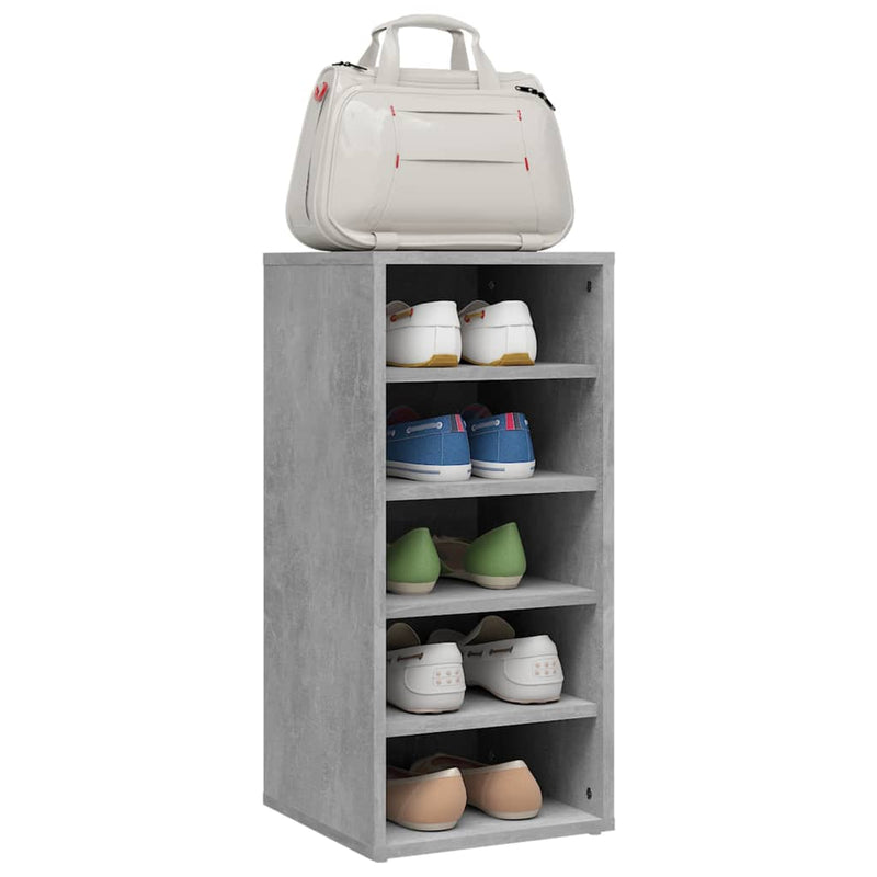 vidaXL 2 db betonszürke szerelt fa cipősszekrény 31,5 x 35 x 70 cm