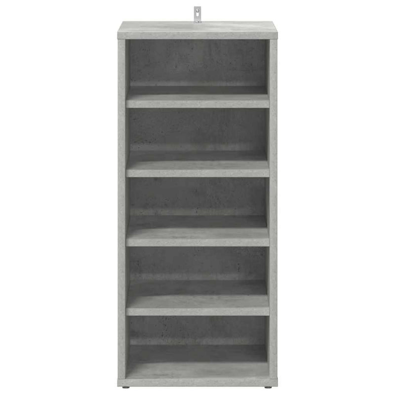 vidaXL 2 db betonszürke szerelt fa cipősszekrény 31,5 x 35 x 70 cm