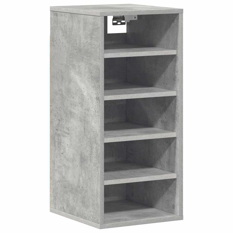 vidaXL 2 db betonszürke szerelt fa cipősszekrény 31,5 x 35 x 70 cm