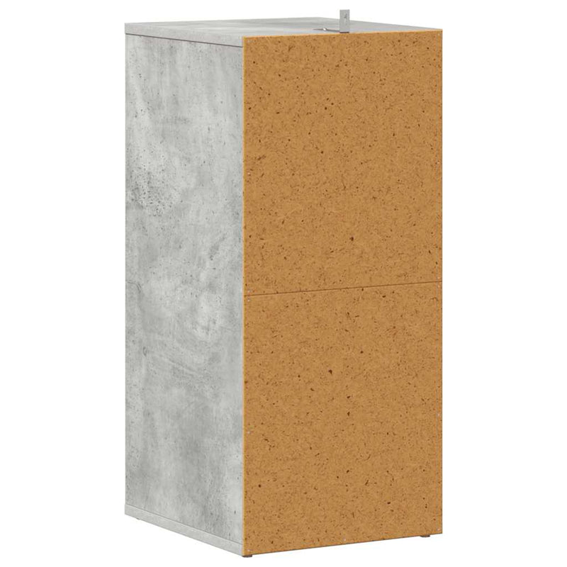 vidaXL 2 db betonszürke szerelt fa cipősszekrény 31,5 x 35 x 70 cm