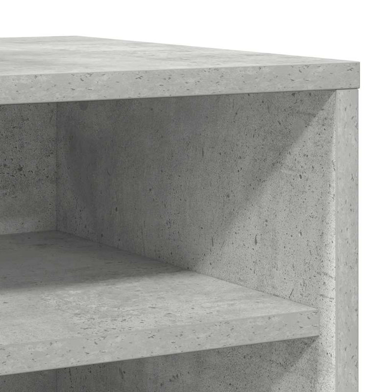 vidaXL 2 db betonszürke szerelt fa cipősszekrény 31,5 x 35 x 70 cm