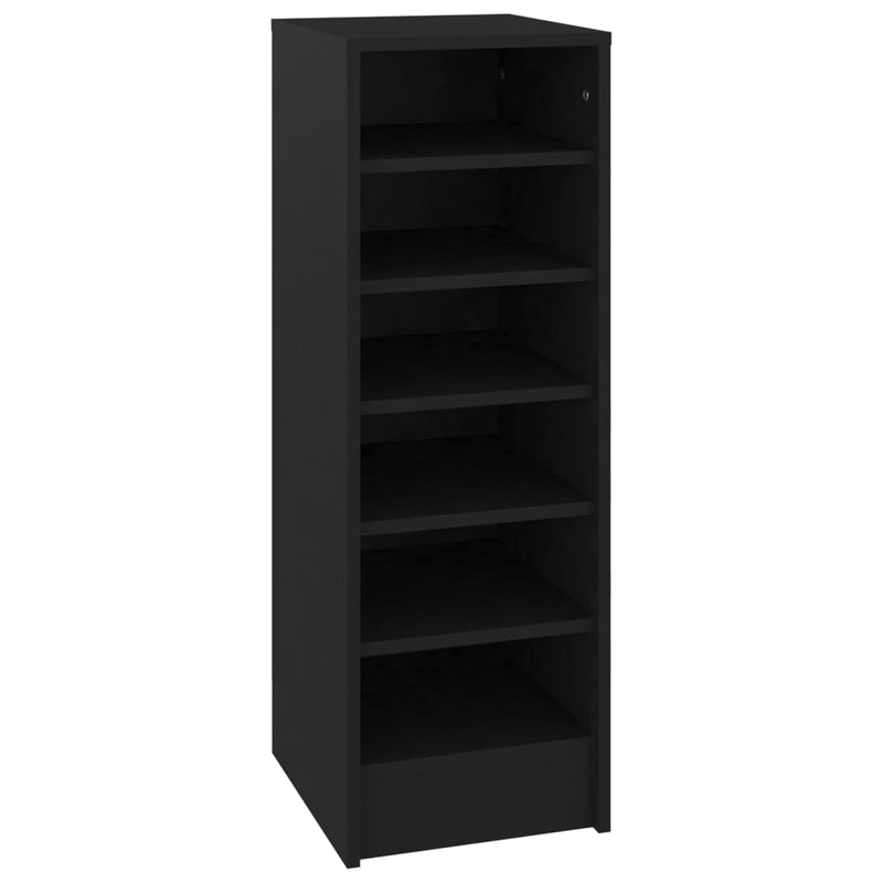 vidaXL fekete szerelt fa cipősszekrény 31,5 x 35 x 90 cm