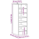 vidaXL sonoma tölgy színű szerelt fa cipősszekrény 31,5 x 35 x 90 cm