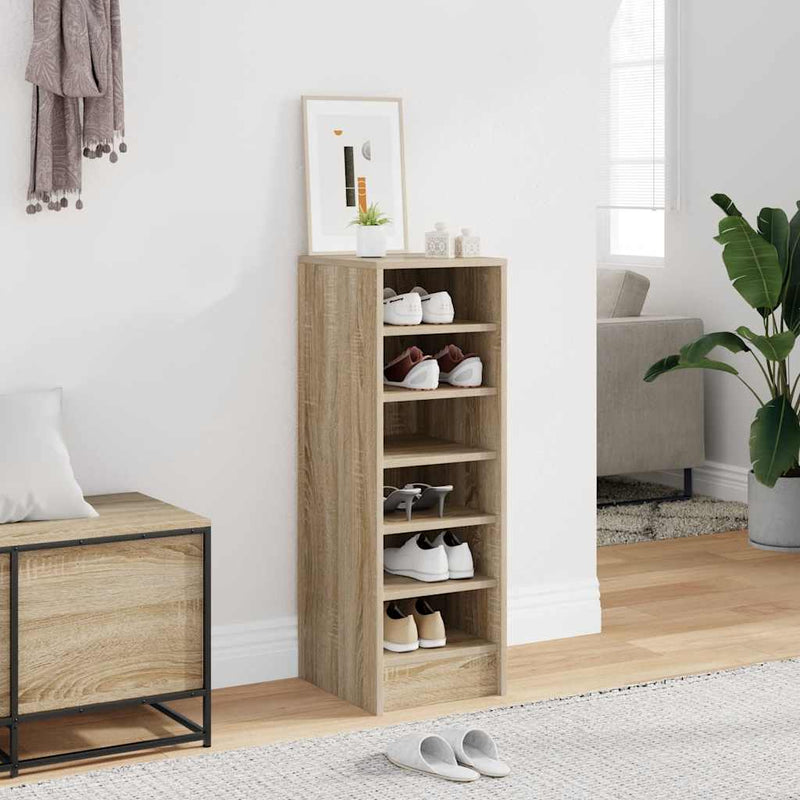 vidaXL sonoma tölgy színű szerelt fa cipősszekrény 31,5 x 35 x 90 cm