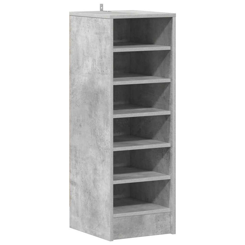vidaXL betonszürke szerelt fa cipősszekrény 31,5 x 35 x 90 cm