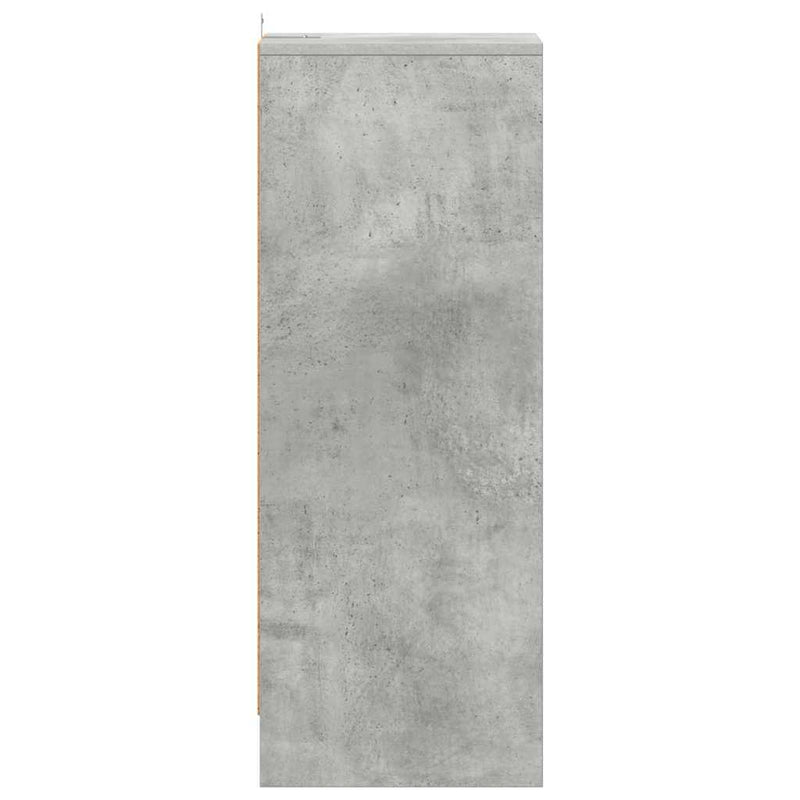 vidaXL betonszürke szerelt fa cipősszekrény 31,5 x 35 x 90 cm
