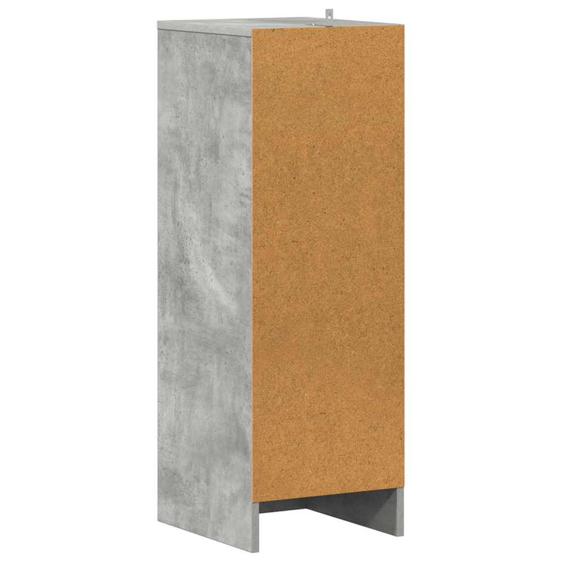 vidaXL betonszürke szerelt fa cipősszekrény 31,5 x 35 x 90 cm