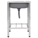 vidaXL egymedencés rozsdamentes acél kempingmosogató