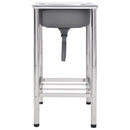 vidaXL egymedencés rozsdamentes acél kempingmosogató