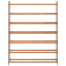 vidaXL barna szerelt fa cipőtartó 90x24x117 cm