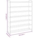vidaXL barna szerelt fa cipőtartó 90x24x117 cm