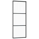 vidaXL ESG üveg és alumínium tolóajtó fémszerelvény-szettel 76x205 cm