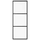 vidaXL ESG üveg és alumínium tolóajtó fémszerelvény-szettel 76x205 cm