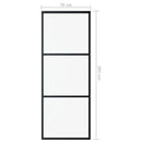 vidaXL ESG üveg és alumínium tolóajtó fémszerelvény-szettel 76x205 cm