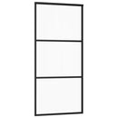 vidaXL ESG üveg és alumínium tolóajtó fémszerelvény-szettel 90x205 cm