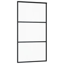 vidaXL ESG üveg és alumínium tolóajtó fémszerelvény-szettel 102x205 cm