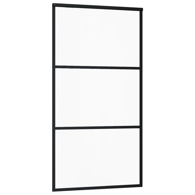 vidaXL ESG üveg és alumínium tolóajtó fémszerelvény-szettel 102x205 cm