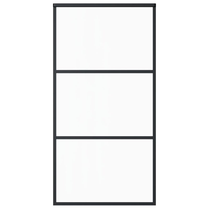 vidaXL ESG üveg és alumínium tolóajtó fémszerelvény-szettel 102x205 cm