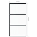 vidaXL ESG üveg és alumínium tolóajtó fémszerelvény-szettel 102x205 cm