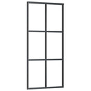 vidaXL ESG üveg és alumínium tolóajtó fémszerelvény-szettel 90x205 cm