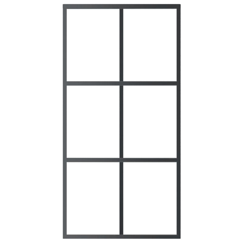 vidaXL ESG üveg és alumínium tolóajtó fémszerelvény-szettel 102x205 cm