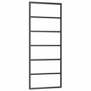 vidaXL ESG üveg és alumínium tolóajtó fémszerelvény-szettel 76x205 cm