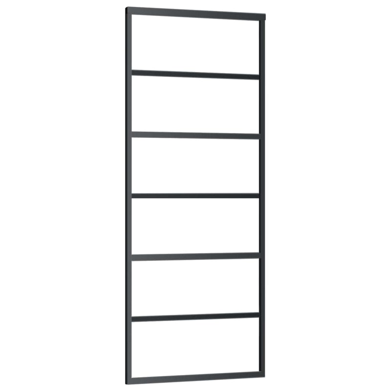 vidaXL ESG üveg és alumínium tolóajtó fémszerelvény-szettel 76x205 cm