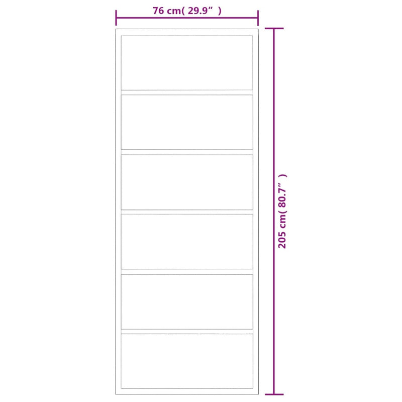 vidaXL ESG üveg és alumínium tolóajtó fémszerelvény-szettel 76x205 cm