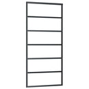 vidaXL ESG üveg és alumínium tolóajtó fémszerelvény-szettel 90x205 cm