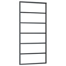 vidaXL ESG üveg és alumínium tolóajtó fémszerelvény-szettel 90x205 cm