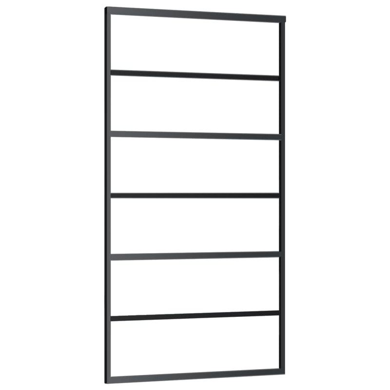 vidaXL ESG üveg és alumínium tolóajtó fémszerelvény-szettel 102x205 cm