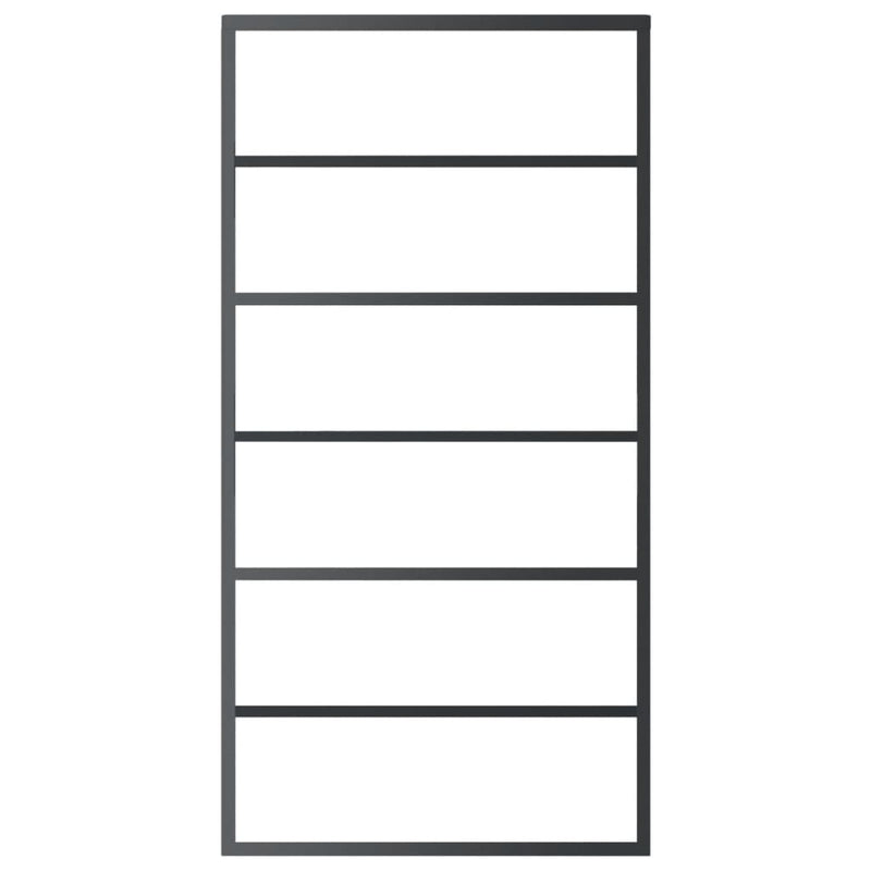 vidaXL ESG üveg és alumínium tolóajtó fémszerelvény-szettel 102x205 cm