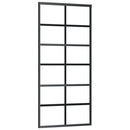 vidaXL ESG üveg és alumínium tolóajtó fémszerelvény-szettel 90x205 cm