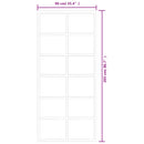 vidaXL ESG üveg és alumínium tolóajtó fémszerelvény-szettel 90x205 cm
