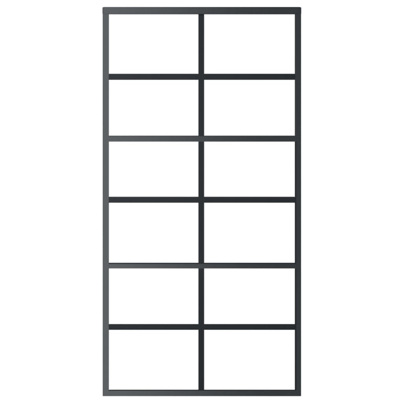 vidaXL ESG üveg és alumínium tolóajtó fémszerelvény-szettel 102x205 cm