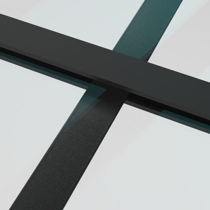 vidaXL ESG üveg és alumínium tolóajtó fémszerelvény-szettel 102x205 cm