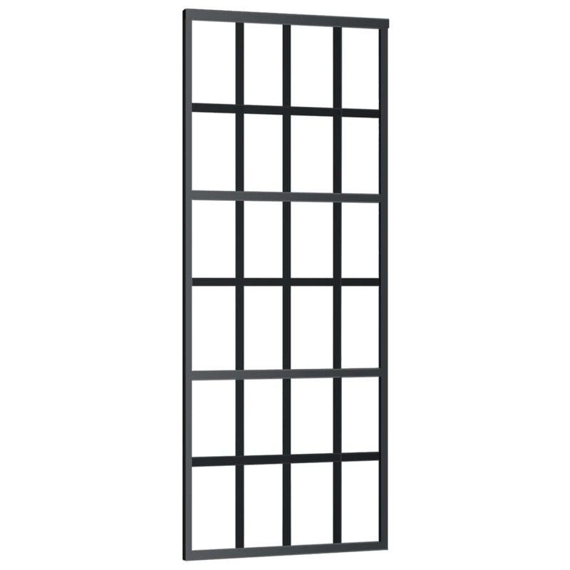 vidaXL ESG üveg és alumínium tolóajtó fémszerelvény-szettel 76x205 cm