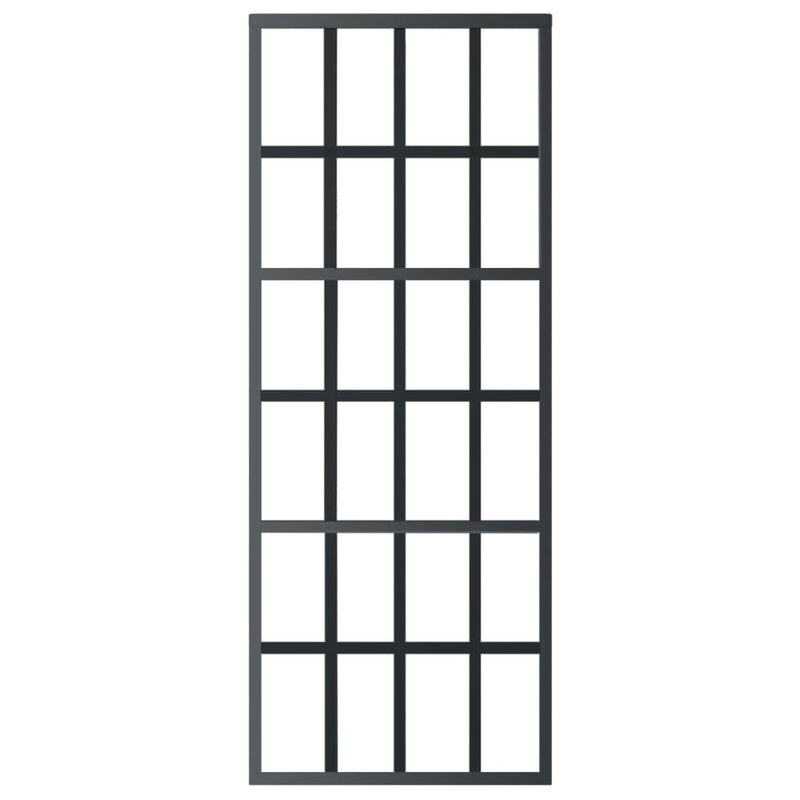 vidaXL ESG üveg és alumínium tolóajtó fémszerelvény-szettel 76x205 cm