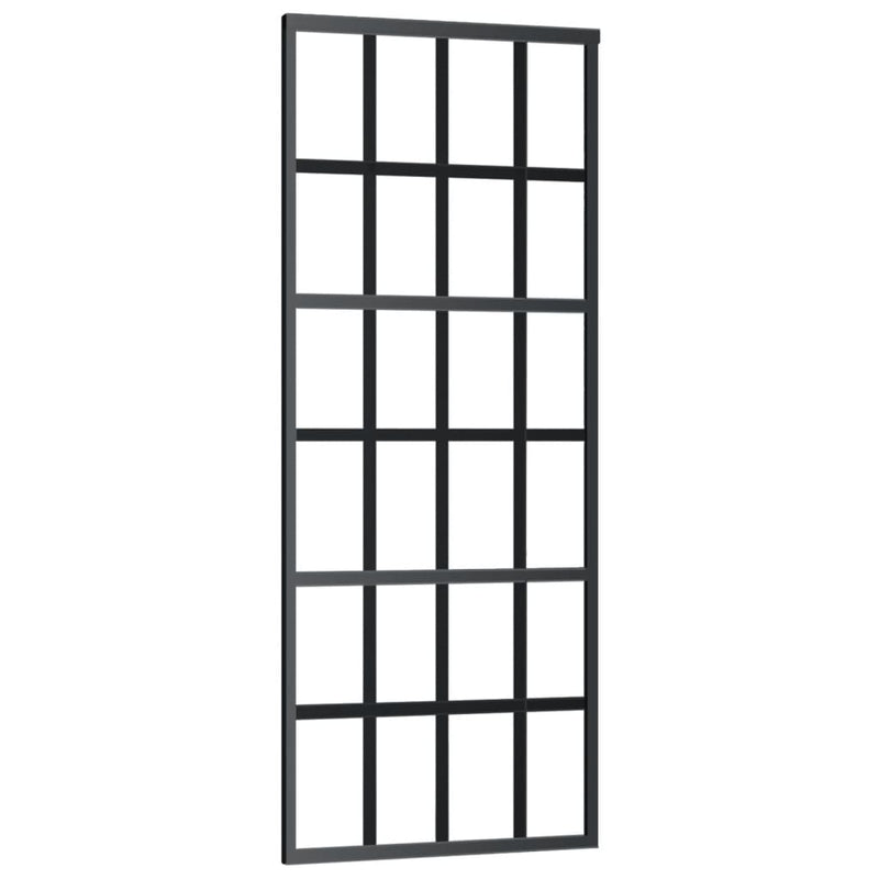vidaXL ESG üveg és alumínium tolóajtó fémszerelvény-szettel 76x205 cm