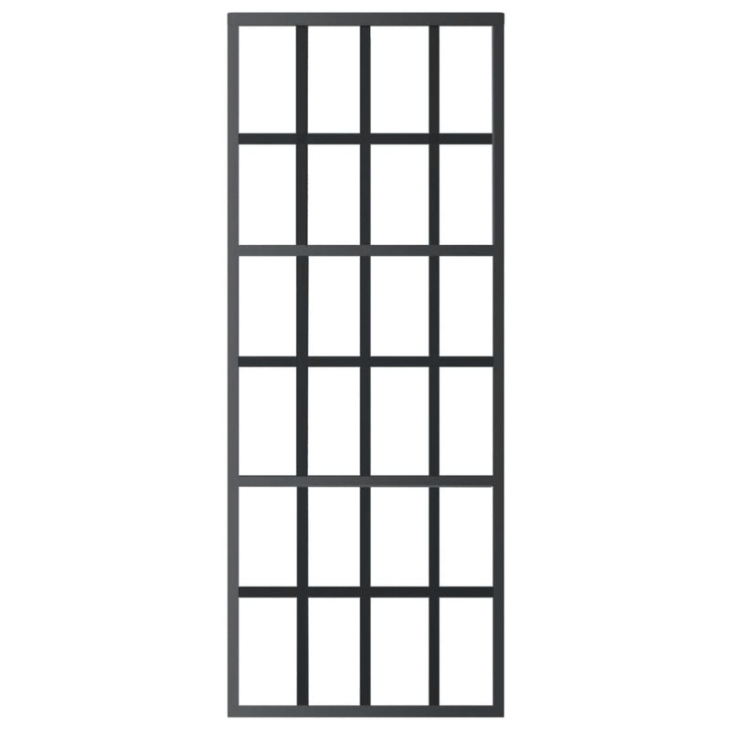 vidaXL ESG üveg és alumínium tolóajtó fémszerelvény-szettel 76x205 cm