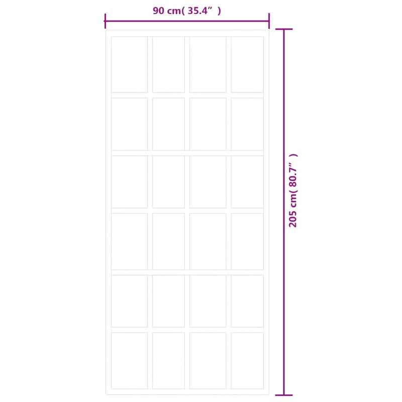 vidaXL ESG üveg és alumínium tolóajtó fémszerelvény-szettel 90x205 cm