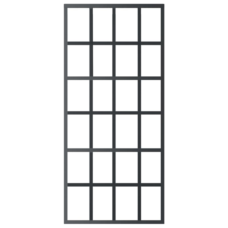 vidaXL ESG üveg és alumínium tolóajtó fémszerelvény-szettel 90x205 cm