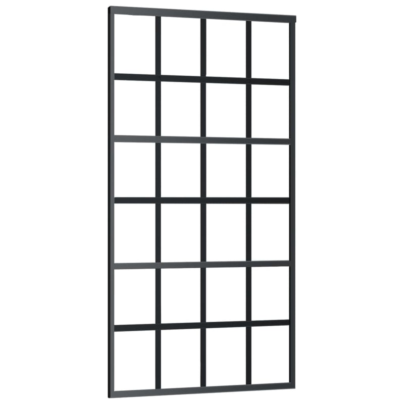 vidaXL ESG üveg és alumínium tolóajtó fémszerelvény-szettel 102x205 cm
