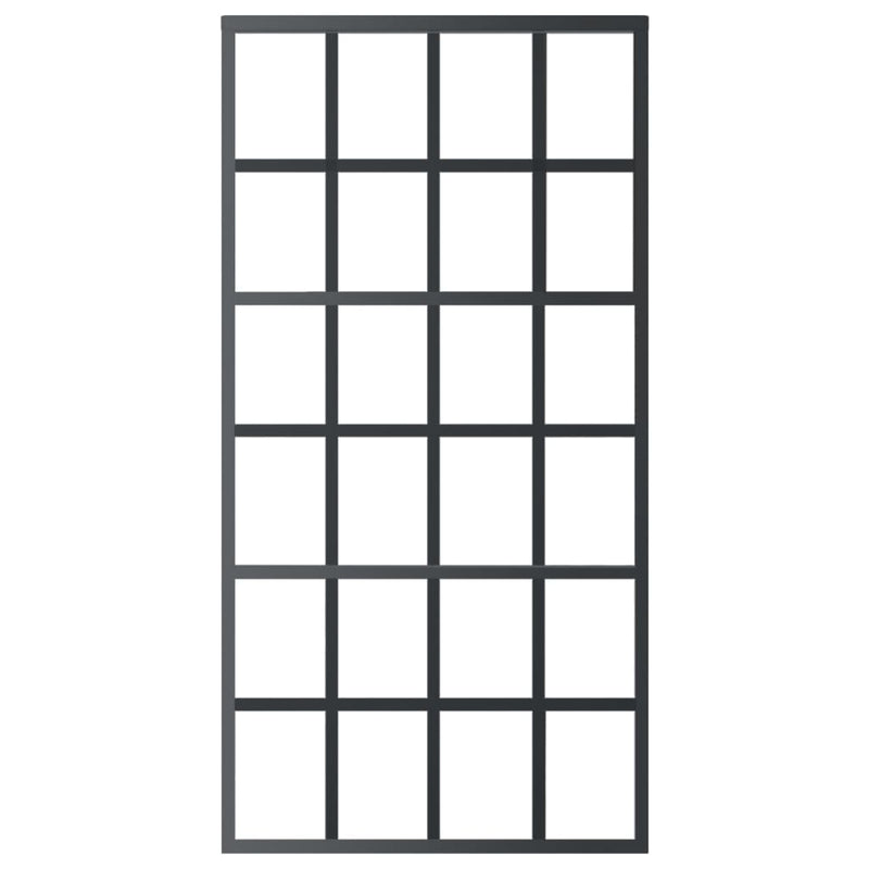 vidaXL ESG üveg és alumínium tolóajtó fémszerelvény-szettel 102x205 cm